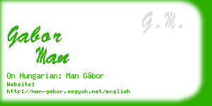 gabor man business card
